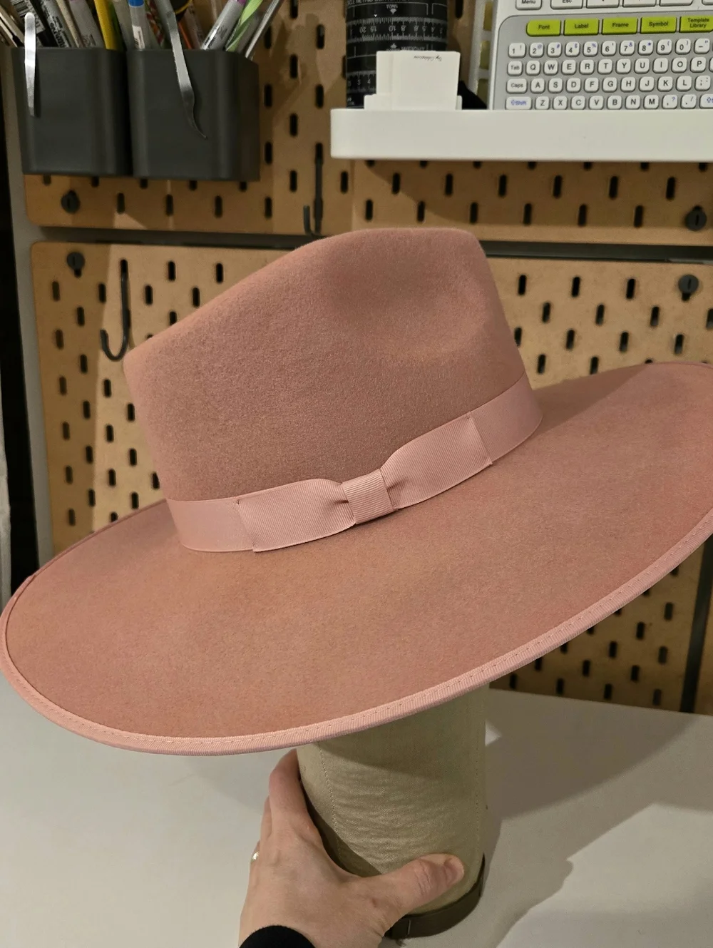 Lack Of Color Pink wool Rancher Hat Womens S/55cm/21.75